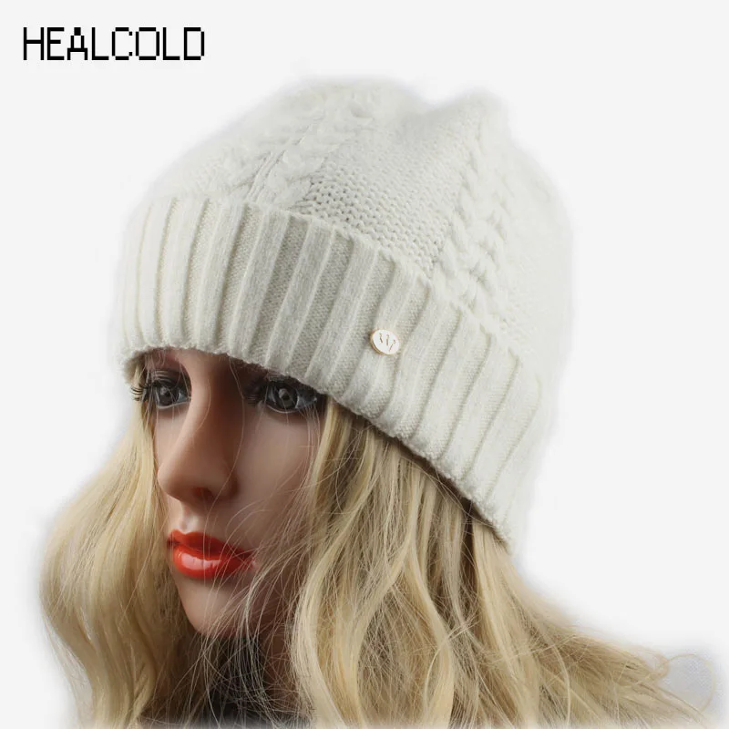 2019 Брендовая женская зимняя шапка Вязаная кашемировая Шерстяная Шапка бини