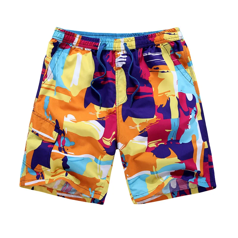 Мужские быстросохнущие пляжные шорты пляжная одежда из полиэстера летняя