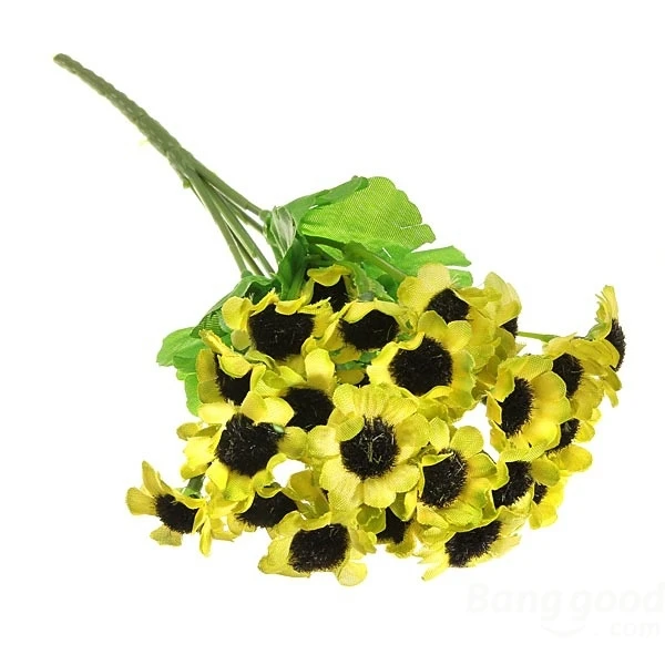 Hot Deal 1 Bouquet Artificial Sunflower Silk Flower Home Garden Decoration |