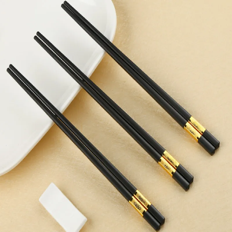 hotel home high quality Corrosion resistant alloy Chopsticks Environmental protection Chopstick L 24CM golden free shipping | Дом и сад
