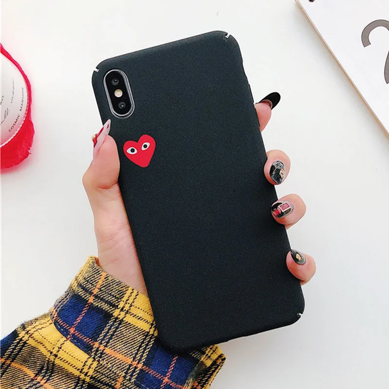 Любовь Игра CDG Comme des Garcons матовый чехол для Apple iPhone 6 S Plus 7 plus Coque 8 X 10 XR XS Max 360