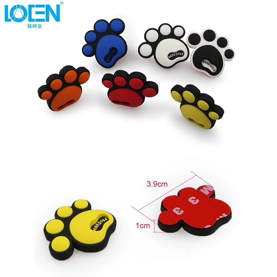 

4pc Cute panda Hand Rubbe car door body rearview mirror Anti-collision car stickers for toyota hyundai Audi honda buick