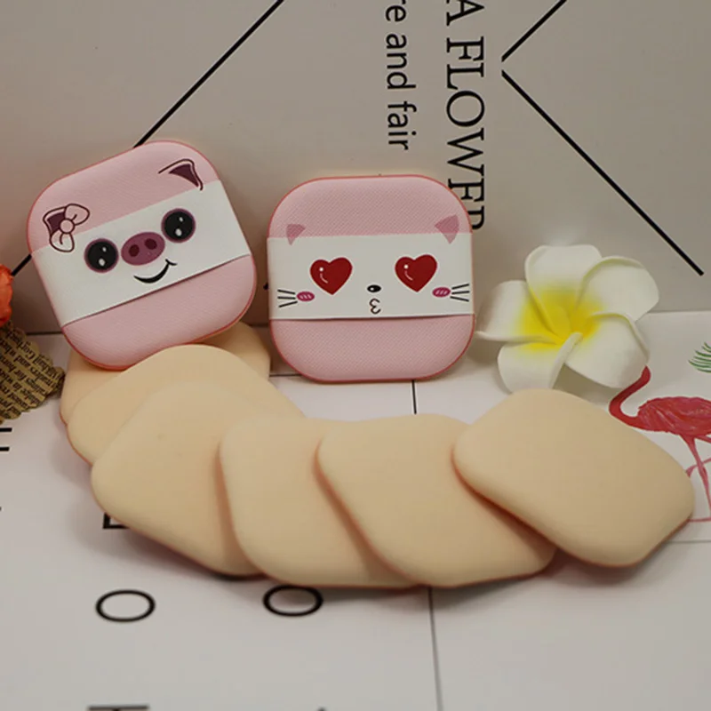 Макияж Puff губка косметический мультфильм шаблон случайном порядке компактный
