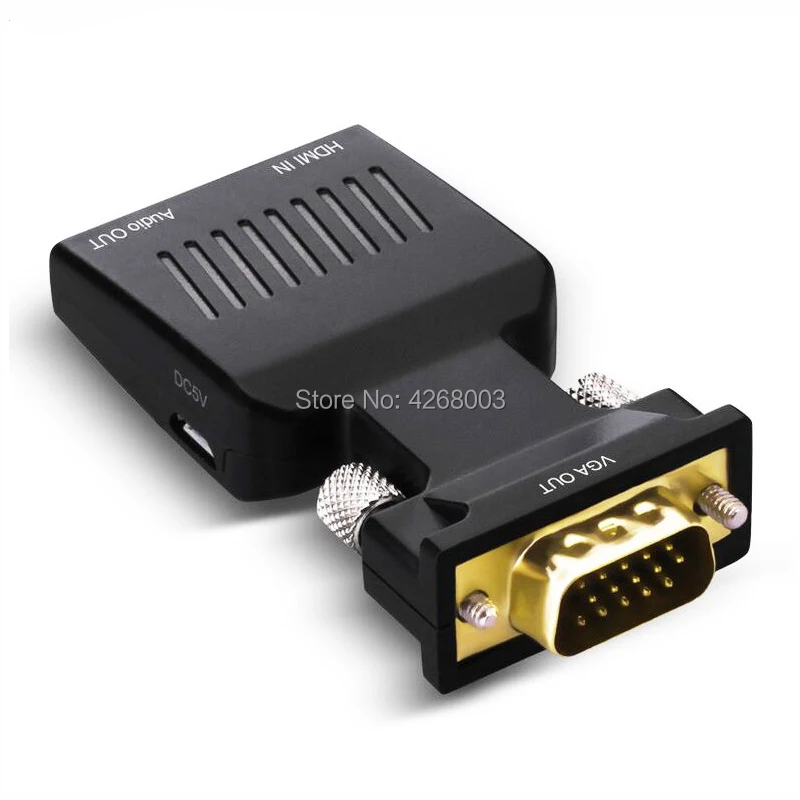 HDMI Женский к VGA Мужской Аудио кабель видео конвертер адаптер hdmi vga с золотом 1080 P