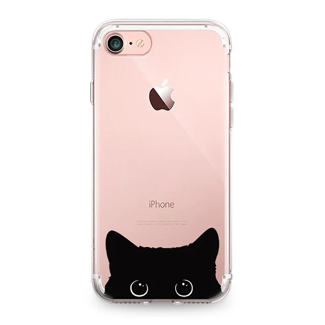 Силиконовый чехол-Бампер для Iphone 4, 4S, 5, 5S, SE, 6, 6 S, 7, 8 Plus, X, XR, XS Max, мягкий чехол-бампер из ТПУ с рисунком кота, котенка, пары