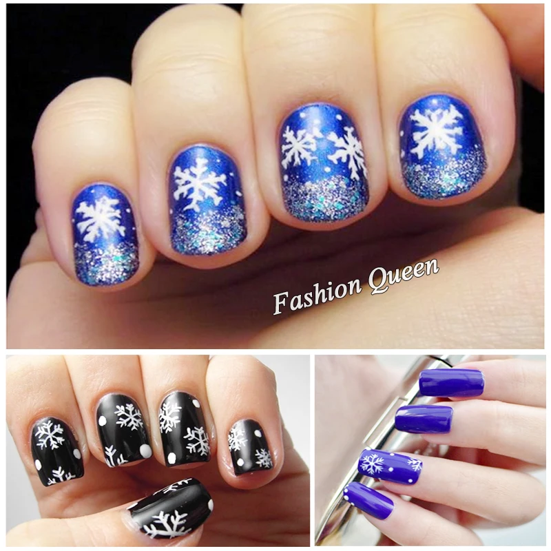 Белая Снежинка для ногтей 1 шт. новый дизайн переводная бумага наклейки украшения