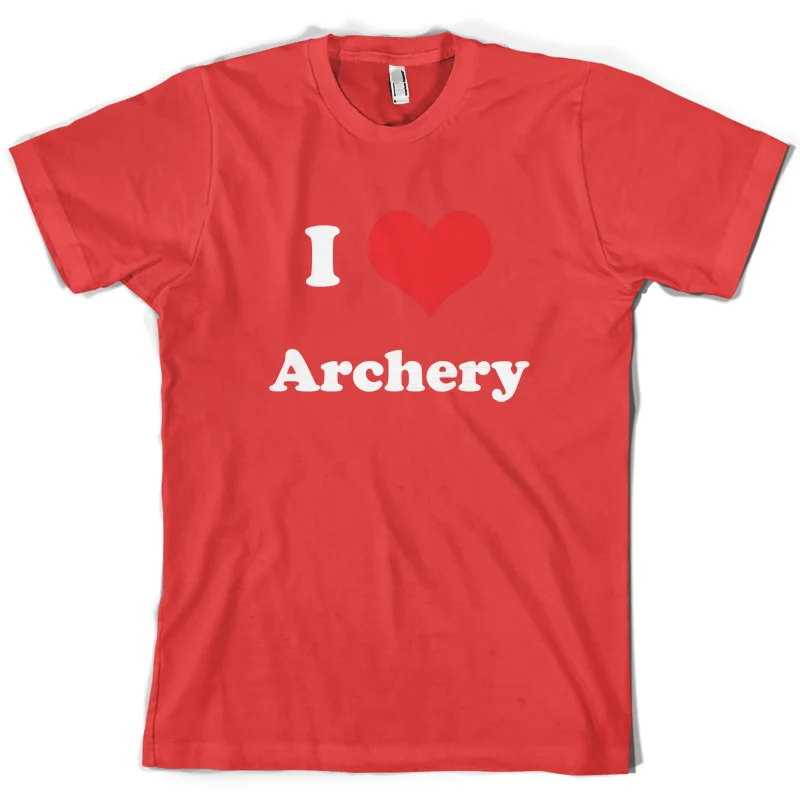 I Love Archery Мужская футболка 10 цветов оборудование подарок с принтом мужские