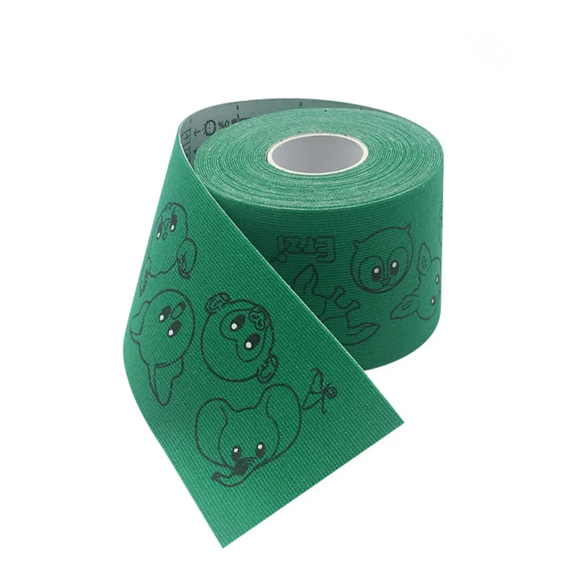 Dark green 5 м* 5 см клейкая лента Водонепроницаемая кинезиологическая лента дышащая Спортивная эластичная повязка для мышц поддержка травм мышц - Цвет: Dark green