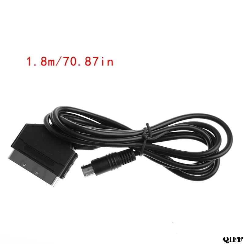 Прямая поставка и черный 1,8 м/6 футов Scart AV ТВ Видео кабель для sega Saturn NTSC& PAL версия APR28