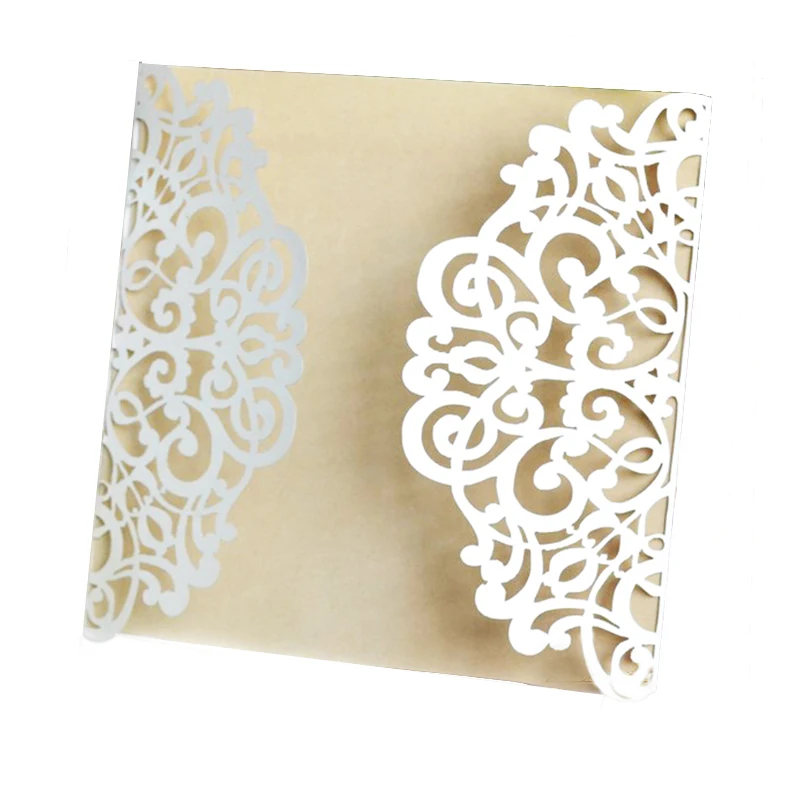 

50pcs /lot elegant laser cut quinceanera invitations wedding invitation card