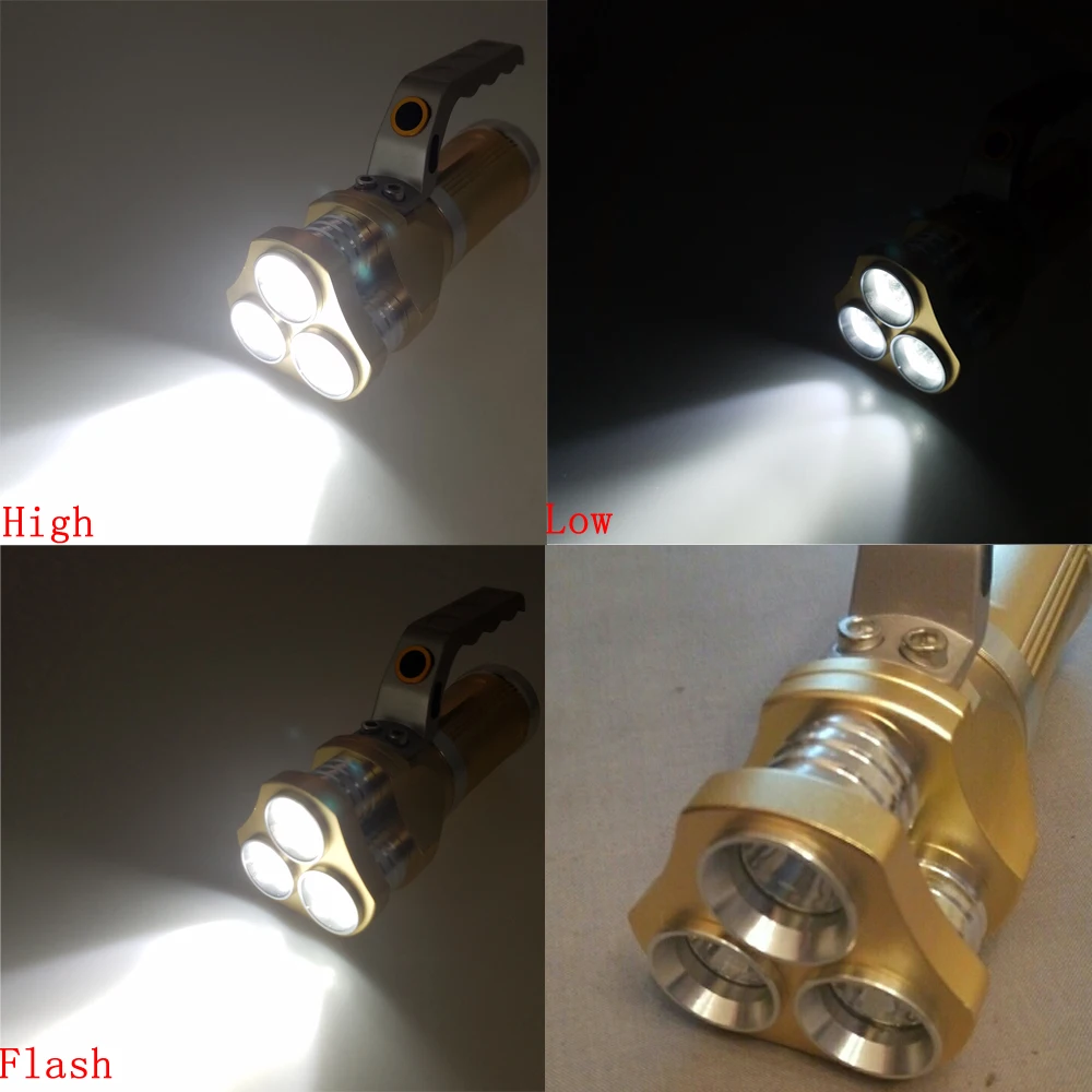 Мощный 10000lm 3 * XML T6 светодио дный 18650 фонарик факел лампы 5 Режим Rechargerable