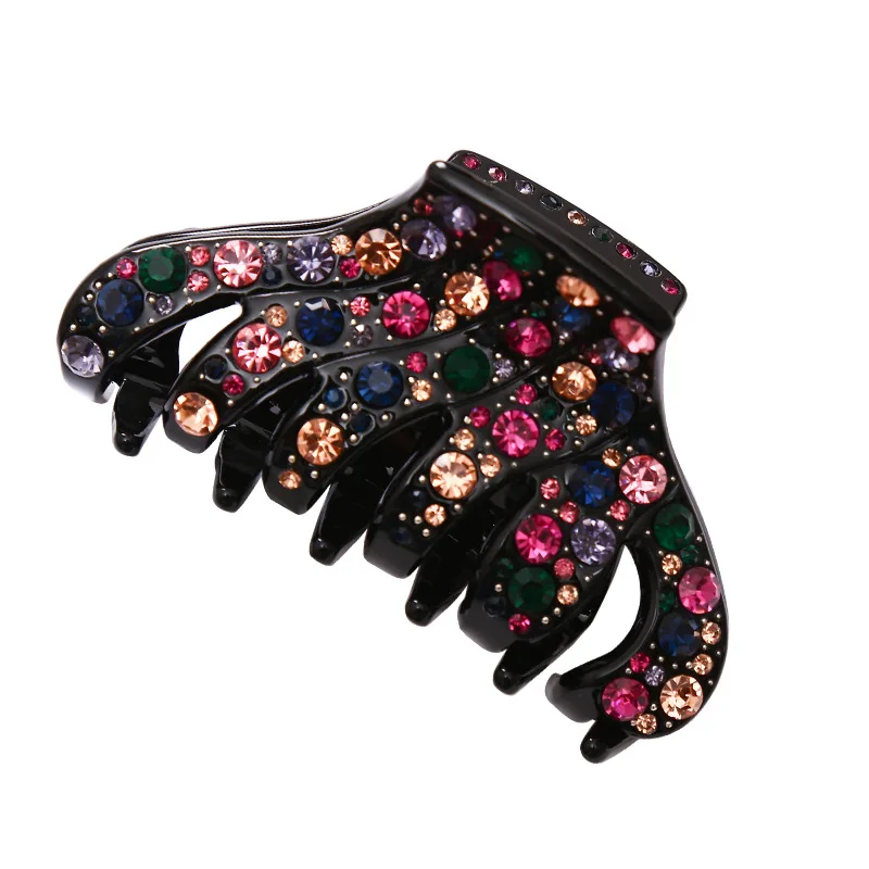 High Quality Full Rhinestone Lady Hair Claws Pins And Clips Acetate Crab For Thick Long Jewelry Accessory for Women | Украшения и