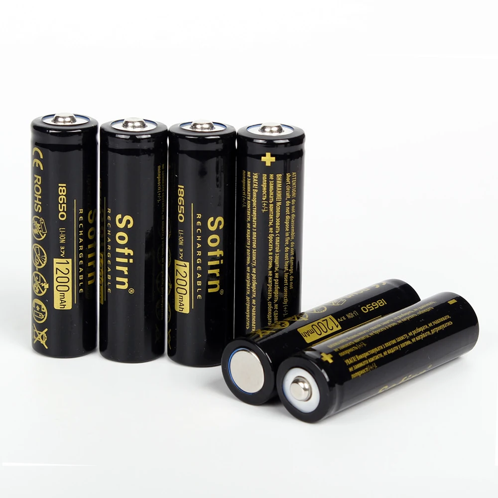 Sofirn 18650 перезаряжаемая батарея 1200mah 3 7 V литиевые батареи мощная ячейка для защиты
