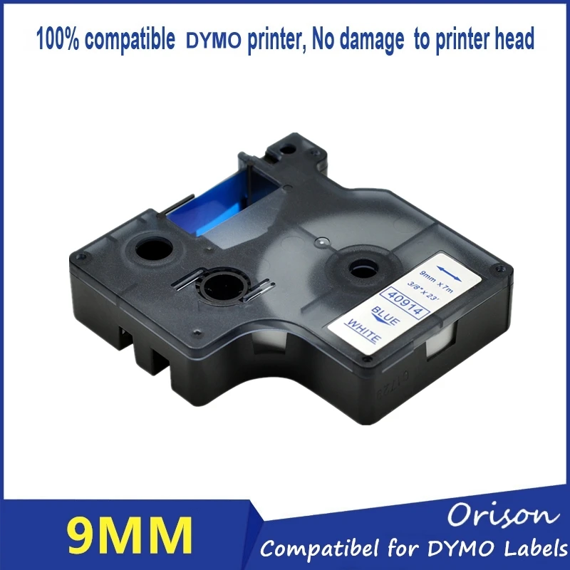 2 шт. 40914 совместим DYMO D1 label maker 9 мм 7 м синий на белом Клейкие ленты картридж для Dymo