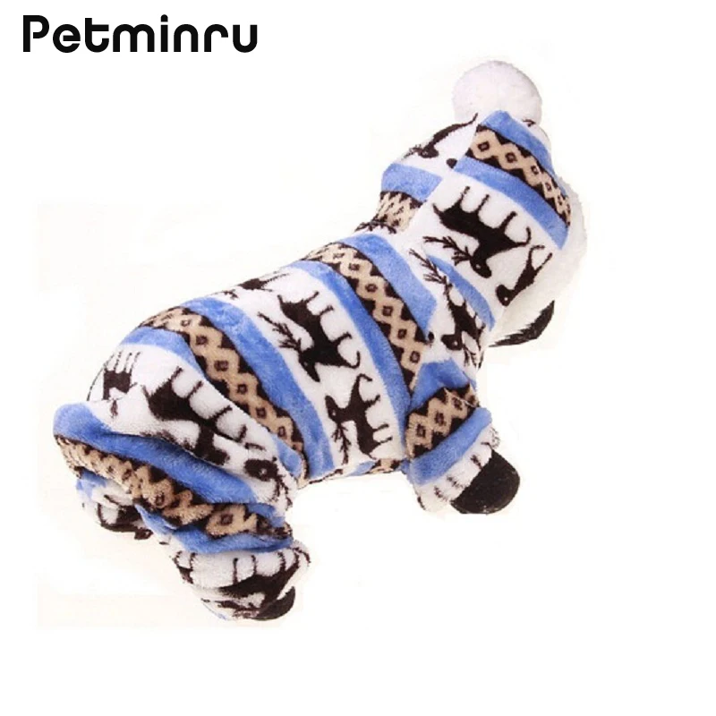 Petminru осенне-зимняя одежда для домашних собак теплые флисовые толстовки с принтом