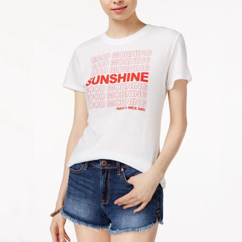 Женская футболка с рисунком Good Morning Sunshine новая летняя из мультфильма холодное