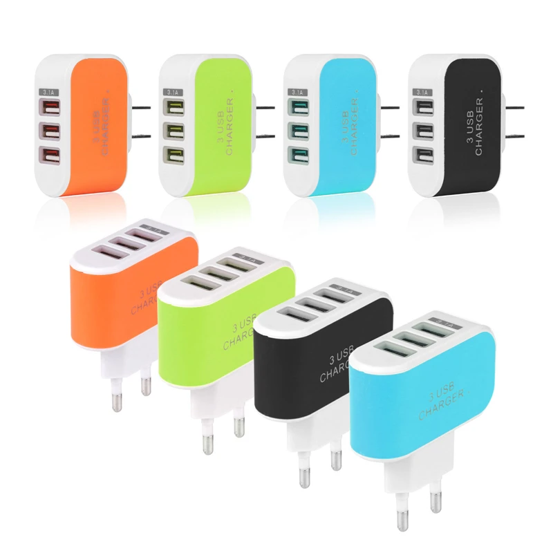 DOITOP 3 порта USB зарядное устройство AC зарядный адаптер портативный для Xiaomi Samsung Iphone