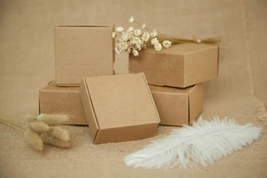 50pcs 5.5*5.5*2.5cm Brown Kraft Paper Box For Candy/food/wedding/jewelry Gift Box Packaging Display Boxes Diy Necklace Storage
