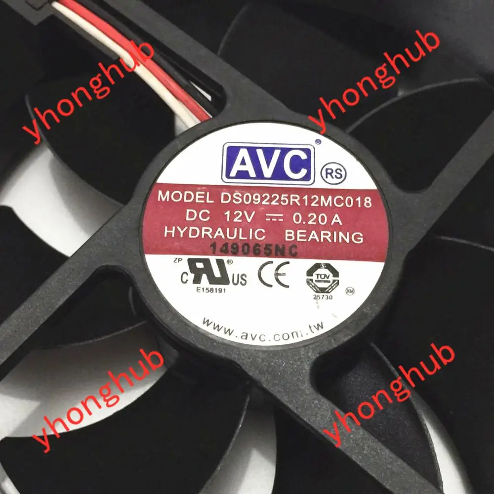 AVC DS09225R12MC018 DC 12V 0.2A 92x92x25mm Server Cooling Fan | Case Fans