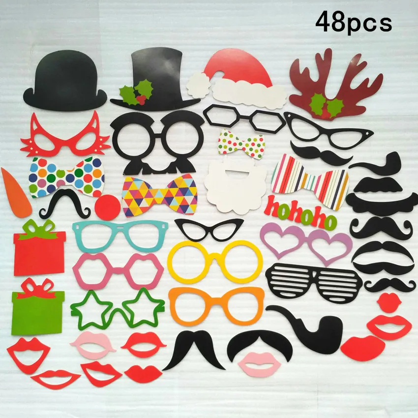 Послушание 48 шт. Забавный Рождество Лето фото стенд реквизит палочка день