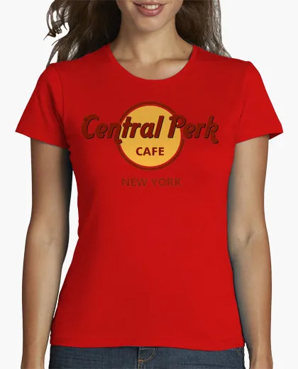 Весна лето Горячей Продажи футболки девушка короткий О шеи ДРУЗЕЙ ЦЕНТРАЛЬНАЯ