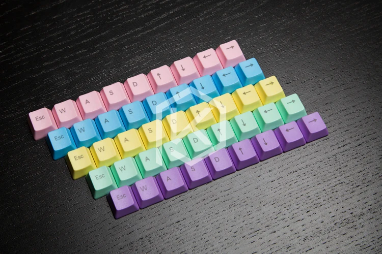 Игровые колпачки клавиш PBT 9 OEM профиль с принтом Cherry MX Stems top легенда красный синий