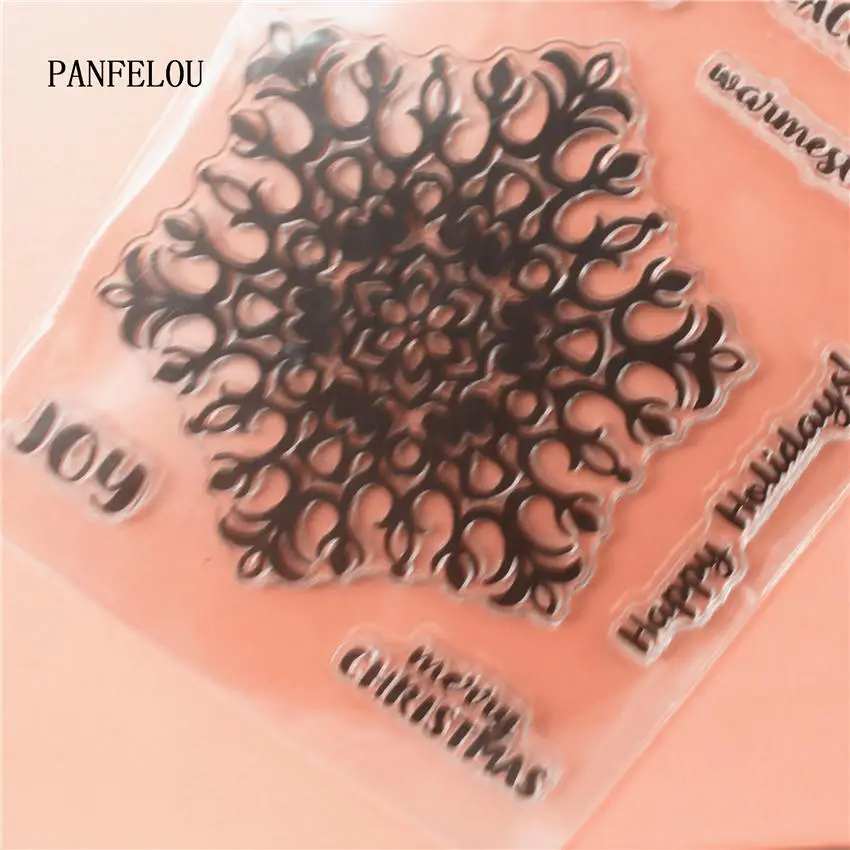 PANFELOU красочные снег прозрачный силиконовый штамп/печать для DIY