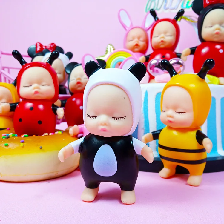 Детские куклы спящий Bjd bebe Кукла реборн брелок игрушка для детей девочки Рождественский подарок из ПВХ дети Новорожденные игрушки суставы могут перемещаться 7 см