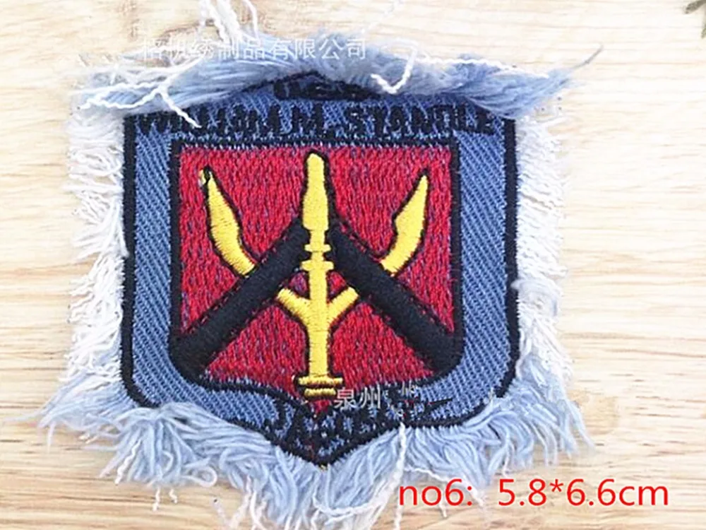 1 шт. Прошитые наклейки из джинсовой ткани в уличном стиле Персонализированный