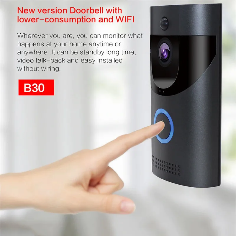 

High Performance Wireless Smart Door Bell IR Video Security Camera Wifi Doorbell Remote Intercom For Apartments IR Alarm