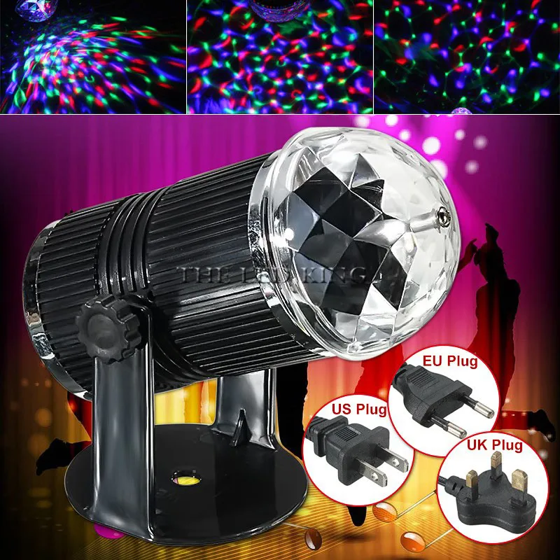 Миниатюрный Хрустальный волшебный шар RGB 6 Вт 12 светодиодный сценический