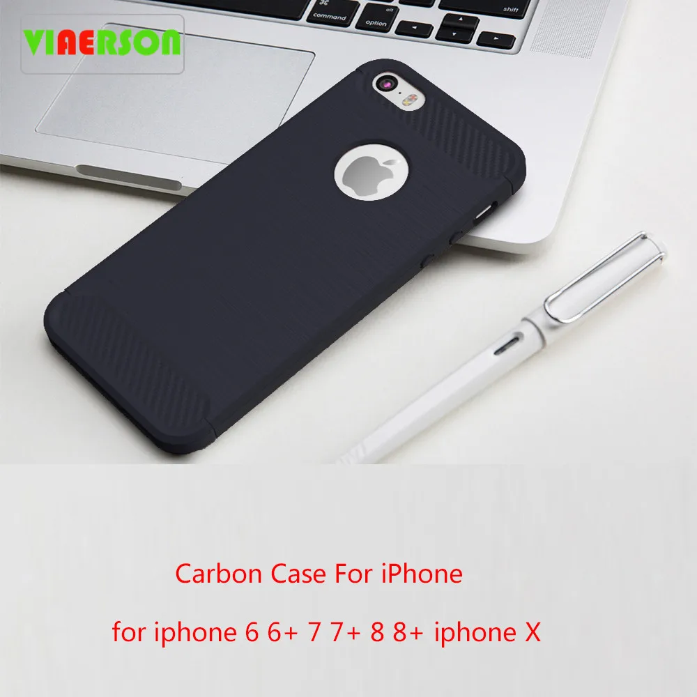 VORSON чехол для телефона бампер на iPhone 5 5S SE 6 6S 7 8 Plus углеродное волокно текстура