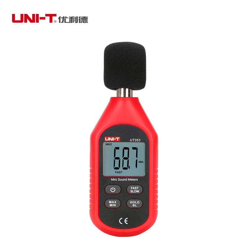 UNI-T цифровой измеритель температуры и влажности UT333 UT353 UT363 UT383 измеритель шума+ Анемометр+ люксовый измеритель - Цвет: Noise Meter