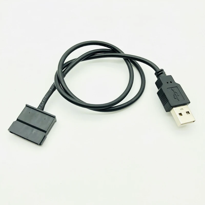 Адаптер питания SATA USB 5 В штекер на 15 контактов разъем черный 50 см|Компьютерные