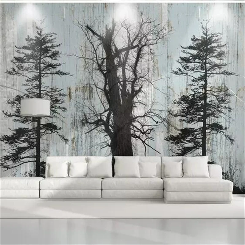 wellyu wall papers home decor Custom wallpaper papier peint mural 3d Nostalgic retro fantasy forest TV background | Обустройство дома