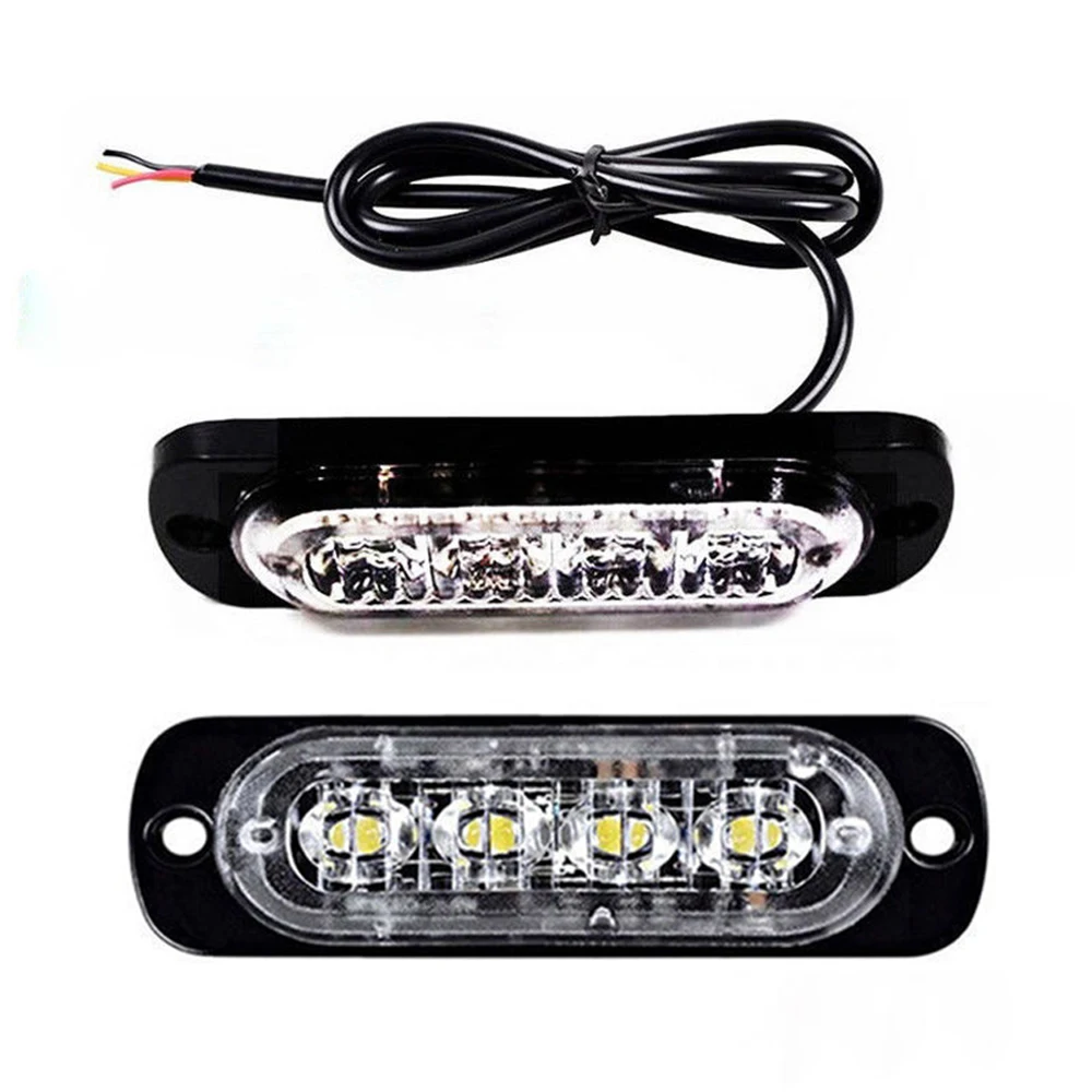 4pcs 12/24V LED Car Truck Emergency Warning 4LED Strobe Flash Light Hazard Flashing Lamp Driving Daylight Bar Police Firefighter |