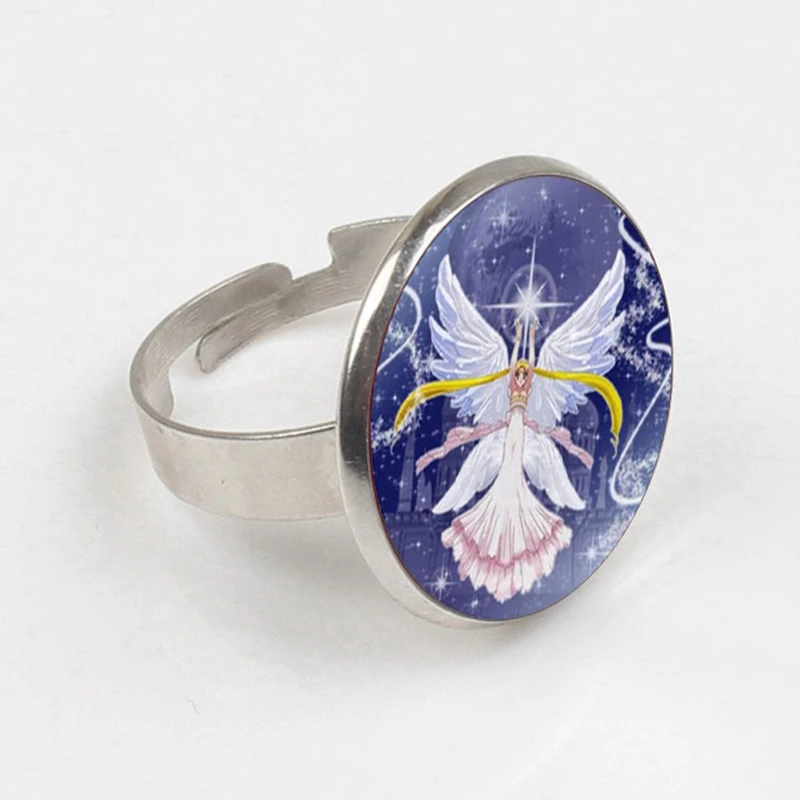 Кольцо GDRGYB в стиле Sailor Moon винтажное Круглое Стеклянное B & M 2019|Кольца| |
