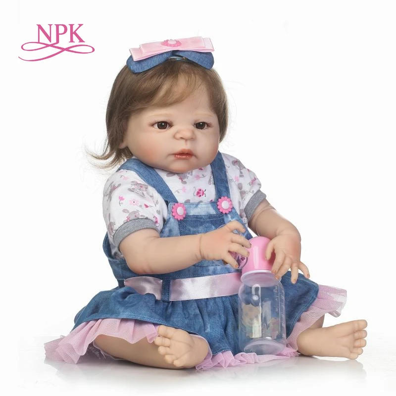 NPK 22 &quot55 см Bebes reborn полностью силиконовые детские куклы игрушки для девочек bonecas