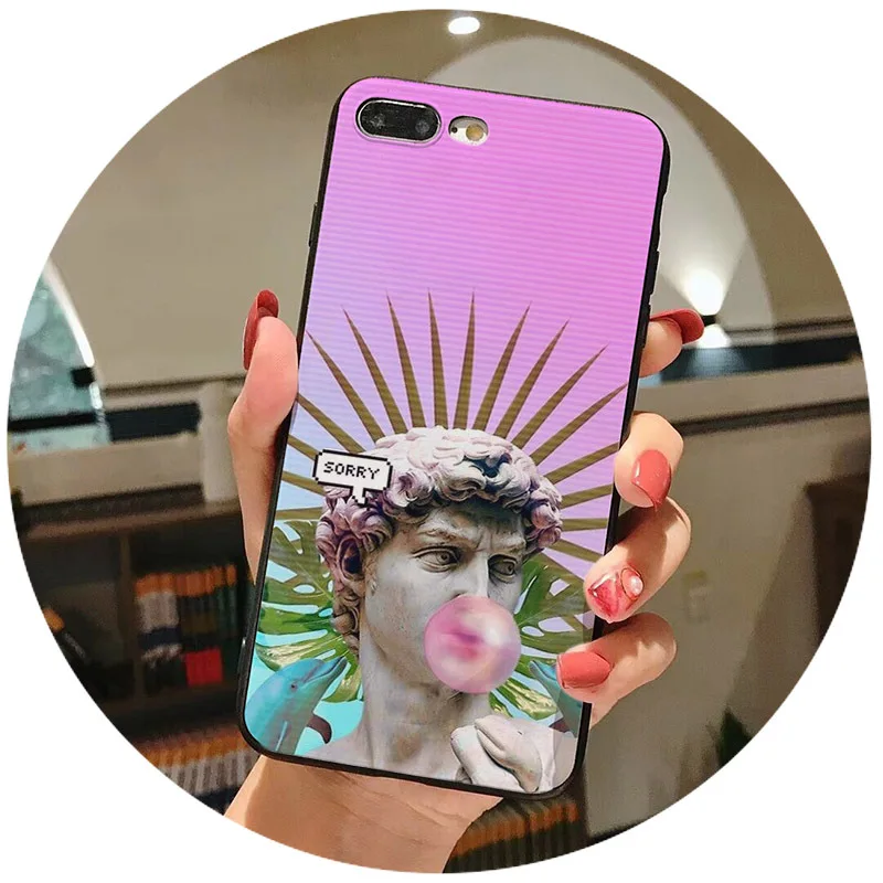 Чехол для iPhone XS XR Max X 6 S 7 8 plus черный мягкий Уретановый Термопластик (tpu) задняя