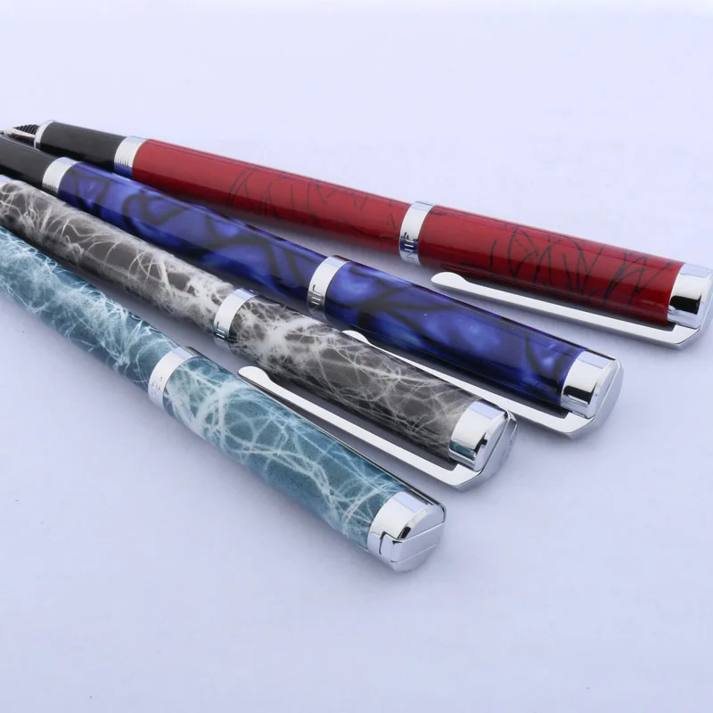 Высокое качество jinhao Новый Серебряный классический металлический синий мрамор
