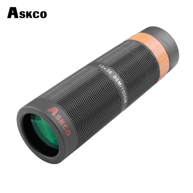 Монокулярный телескоп Askco HD 10X36 водонепроницаемый призматический бинокль Bak4 с