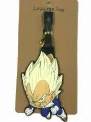 Аниме Dragon Ball Z ПВХ брелок Коллекционная Фигурка Вегета Сон Гоку мягкая резиновая бирка для багажа посадочный талон сумка бирки на чемоданы Висячие - Цвет: Цвет: желтый