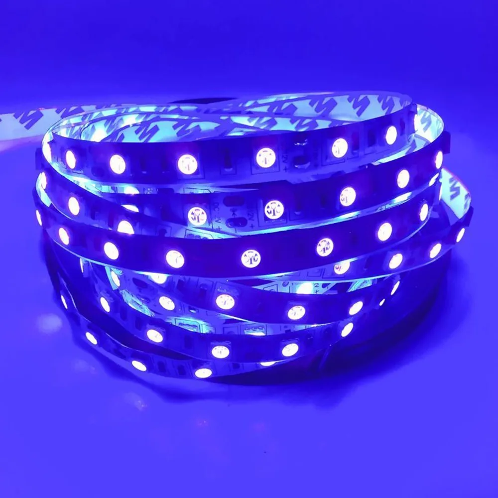 УФ светодиодный полосы светильник 5050 SMD 60 s/m 395 405nm ультрафиолетовым излучением