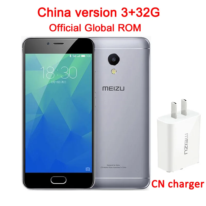 3G 32G Gray MEIZU M5S MTK6753, глобальная ПЗУ, 3 Гб ОЗУ, 16 Гб ПЗУ, мобильный телефон, 5,2 дюймов, Восьмиядерный, быстрая зарядка, мобильный телефон - Цвет: 3G 32G Gray