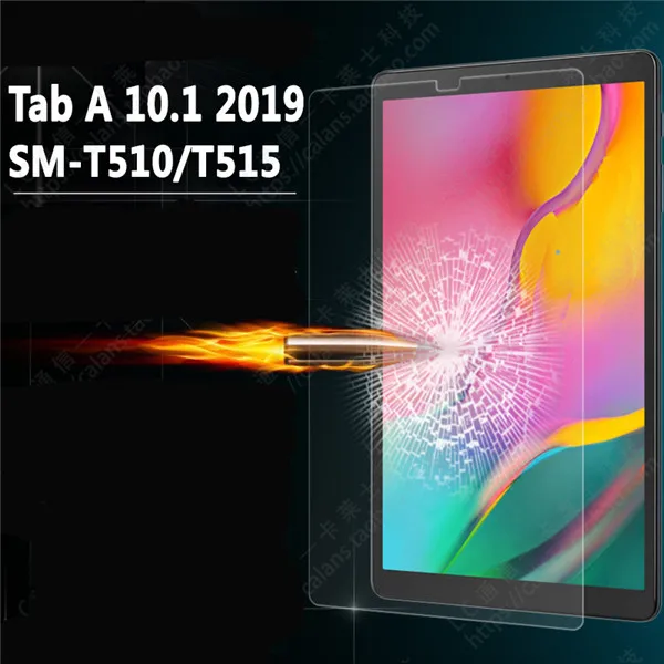 Закаленное стекло протектор экрана + PU чехол для samsung Galaxy Tab A 10 1 2019 T510 T515 SM