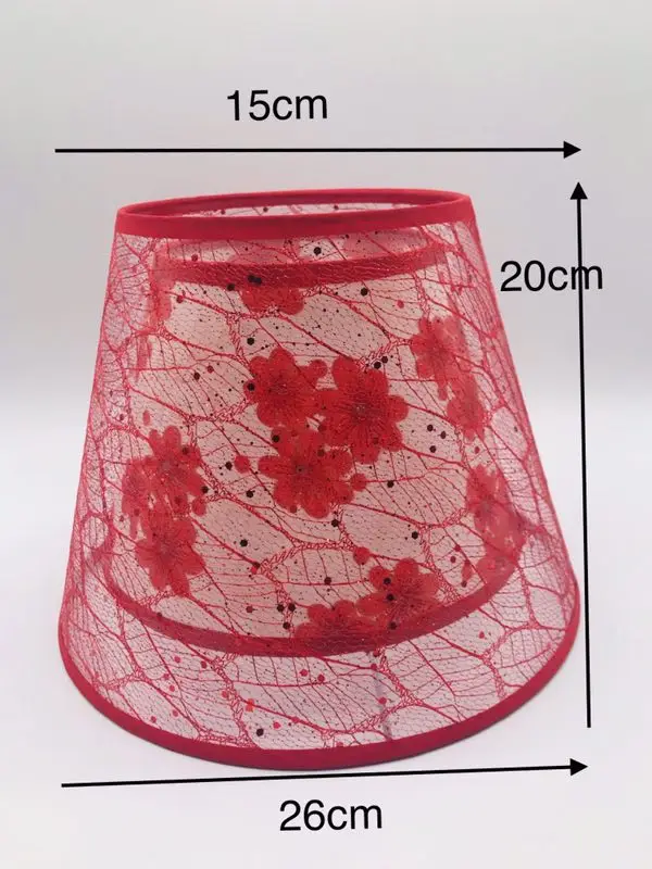 E27 арт-деко лампы Оттенки для настольных ламп цветочный узор кружева ПВХ круглый