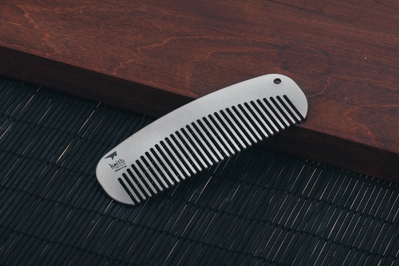 Keith Pure titanium Расческа для путешествий, Антистатическая прочная расческа для волос, Мужская расческа для волос, заколка для мужчин, женский стиль, Ti1731