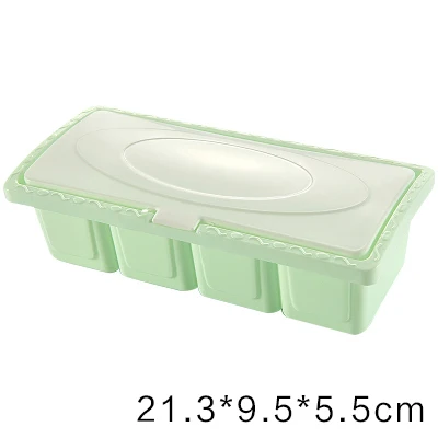 Светло-зеленый Onme Spice Jar Kitchen Seasoning Box Kitchen Spice Storage Bottle Jars Transparent Salt Pepper Cumin Powder Box Tools - Цвет: Светло-зеленый