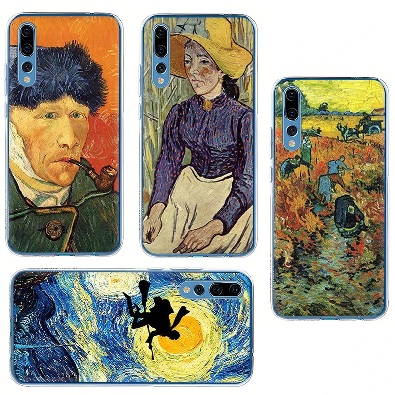 Жесткий чехол для телефона Van Gogh Starry Night для Huawei Honor 6a 6C 7A Pro 7C 7X 8C 8X8 9 10 Lite Play
