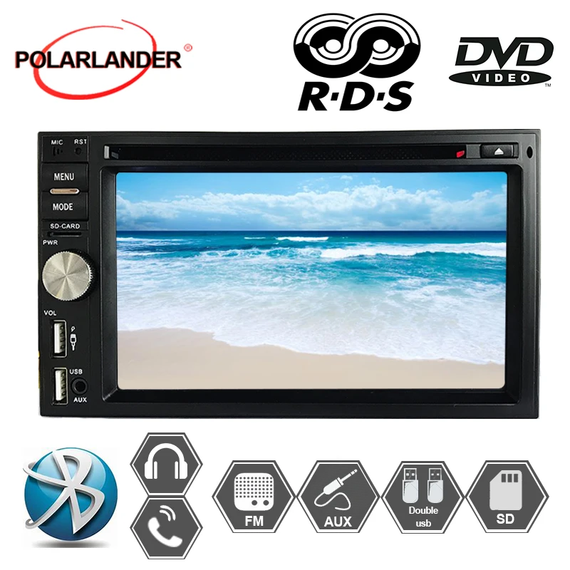 RDS Rdaio 2 din 6 &quotАвторадио Mirrorlink Bluetooth MP5 плеер HD1080P видео формат поддержка DVD Play AM/SD/RDS 7